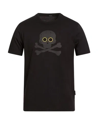 Three Stroke Man T-shirt Black Size Xxl Cotton