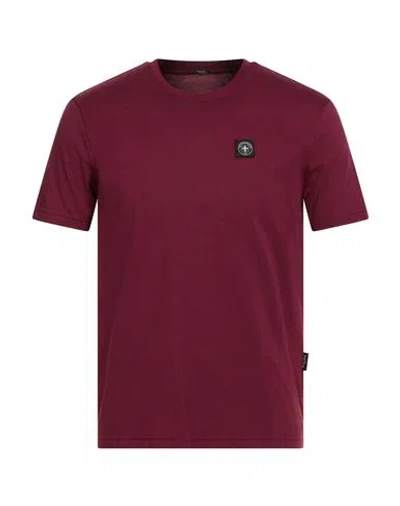 Three Stroke Man T-shirt Burgundy Size Xxl Cotton In Brown