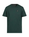 Three Stroke Man T-shirt Dark Green Size Xl Cotton In Black