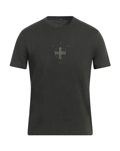 Three Stroke Man T-shirt Dark Green Size Xxl Cotton