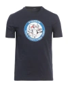 Three Stroke Man T-shirt Midnight Blue Size M Cotton