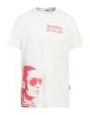 Three Stroke Man T-shirt White Size L Cotton