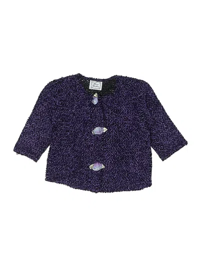 Pre-owned Three Wishes Kids' Cardigan Sweater In Purple