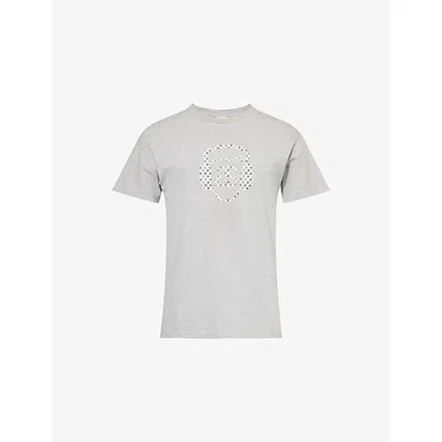 Thrifty Towel Mens Grey Pre-loved Stüssy Graffiti-print Cotton-jersey T-shirt In Gray