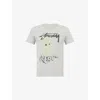 Thrifty Towel Mens Multi-coloured Pre-loved Stussy X Ghosts Skull Short-sleeve Cotton T-shirt In Multi
