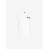 Thrifty Towel Mens White Pre-loved Stüssy Paint-splash Graphic-print Cotton T-shirt In White