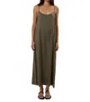 Thrills Breezy Slip Midi Dress In Tarmac In Green