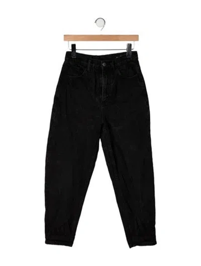 Pre-owned Thrills High-rise Straight Leg Jeans In Black