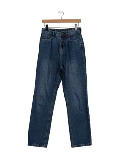 Pre-owned Thrills High-rise Straight Leg Jeans In Blue