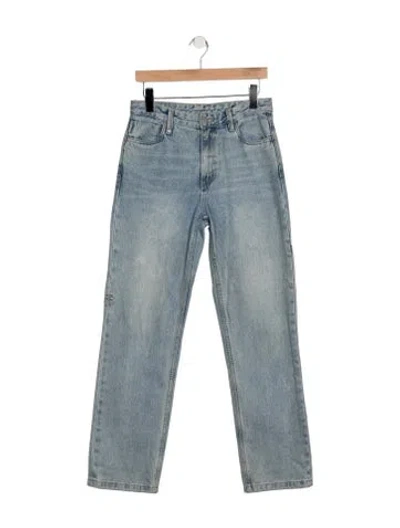 Pre-owned Thrills High-rise Straight Leg Jeans In Blue