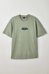 Thrills Make A Wish Graphic Oversized Fit Tee In Green, Men's At Urban Outfitters In Green