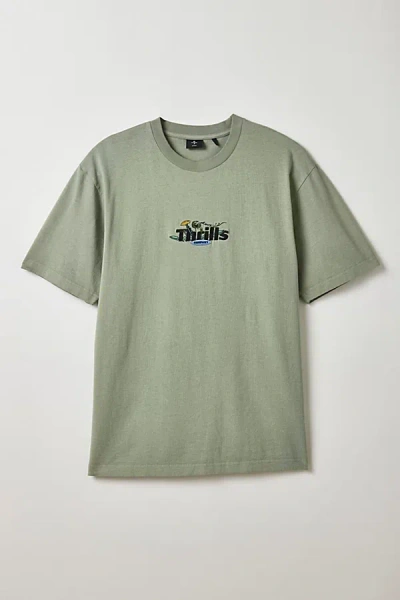Thrills Make A Wish Graphic Oversized Fit Tee In Green, Men's At Urban Outfitters