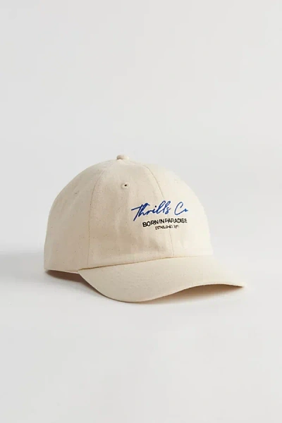 Thrills Signature 6-panel Hat In Ivory, Men's At Urban Outfitters In Neutral