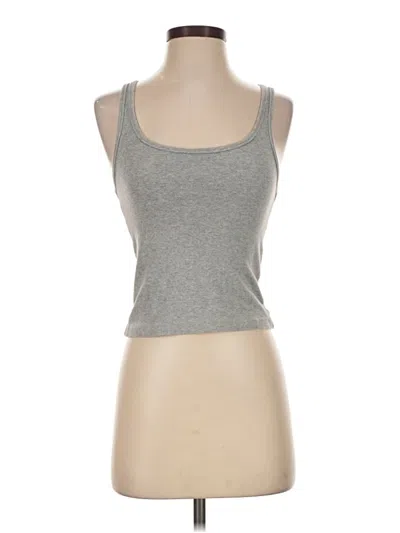Pre-owned Thrills Tank Top Gray Halter Neckline Tops