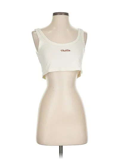 Pre-owned Thrills Tank Top Ivory Strapless Neckline Tops In White