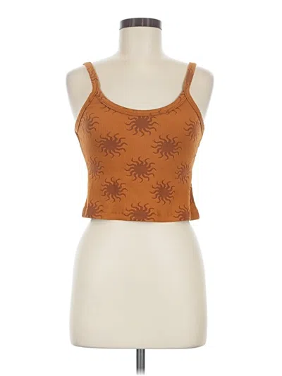 Pre-owned Thrills Tank Top Orange Halter Neckline Tops