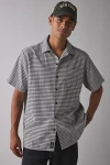 Thrills Union Check Short Sleeve Shirt Top In Black/white, Men's At Urban Outfitters In Multi