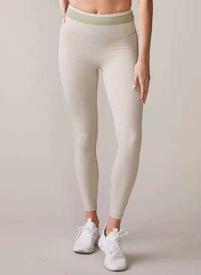 Thrive Societe Banded Seamless 7/8 Leggings In Ash/faded Moss In Gray