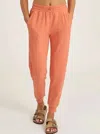 Thrive Societe Comforted Bungee Waist Jogger Pants In Ochre Orange In Multi