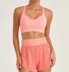 Thrive Societe Endure Open Back Tank Sports Bra In Melon Orange In Multi