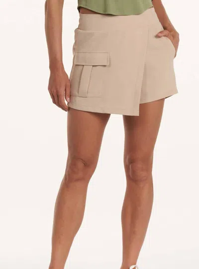 Thrive Societe Lennox Cargo Shorts In Oatmilk Tan In Multi