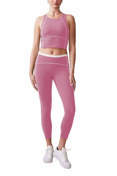 Thrive Societe Piped Pocket Leggings In Faded Rose In Pink