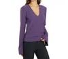 Thrive Societe Pleated Wrap Pullover In Loganberry In Multi