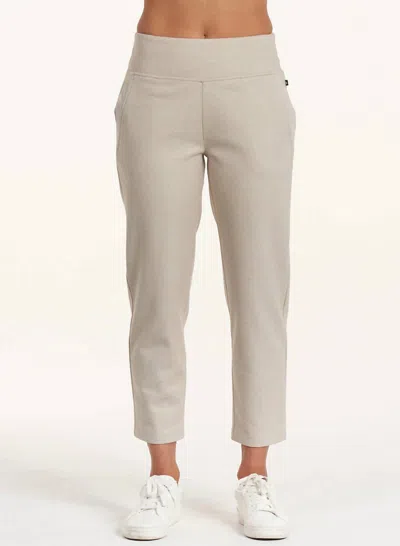 Thrive Societe Quinn Rib Trim Trouser In Stone In White