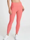 Thrive Societe Ribbed 7/8 Leggings In Flamingo Pink In Multi