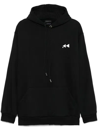 Throwback Logo-print Hoodie In Black