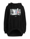 Throwback . Woman Sweatshirt Black Size M Cotton In Black