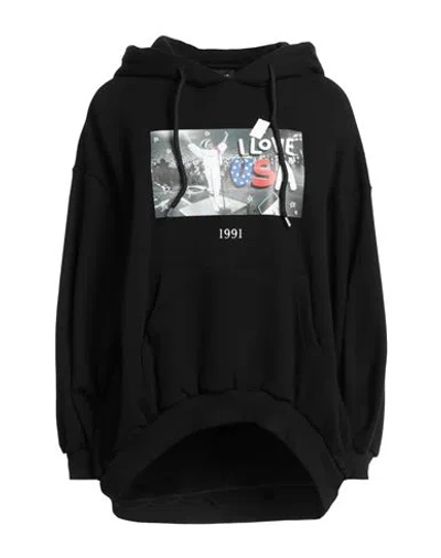 Throwback . Woman Sweatshirt Black Size M Cotton