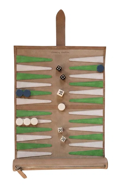 Throwing Doubles - Exclusive La Isla Travel Backgammon Board - Multi In Brown