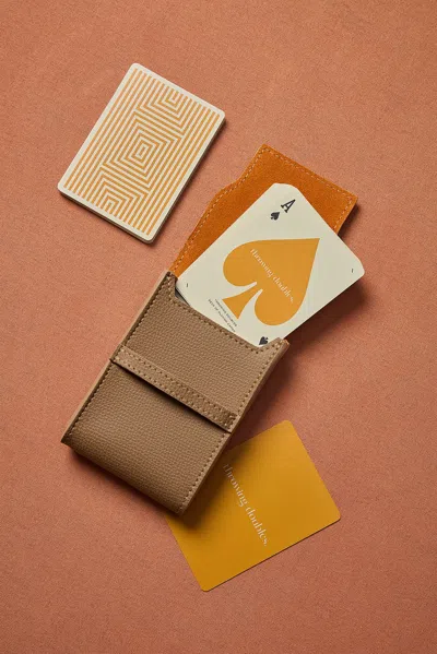Throwing Doubles For Fwrd The Riviera Leather Playing Card Set In Brown
