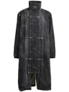 Thug Club Black Bio Soldier Denim Trench Coat In 黑色