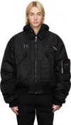 Thug Club Ruched Puffer Jacket In Black