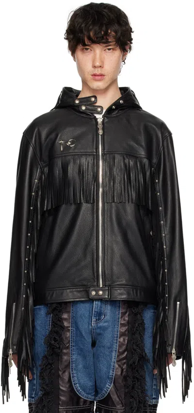 Thug Club Black Hell Cowboy Leather Jacket