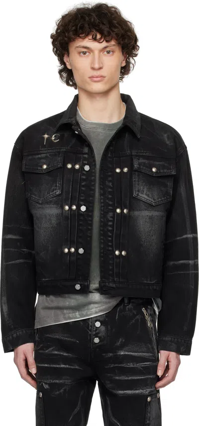 Thug Club Black Leave A Trace Denim Jacket