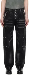 Thug Club Leave A Trace Jeans In Black
