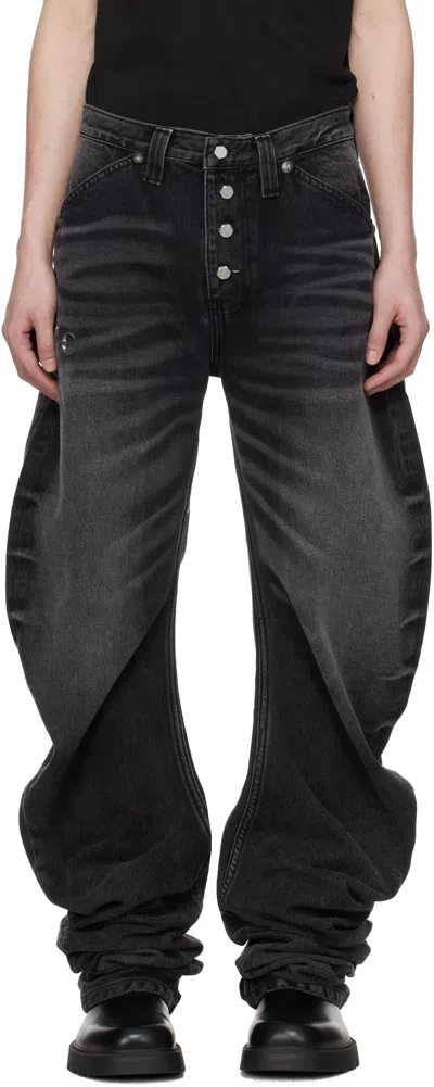 Thug Club Black Parkour Jeans In Black (denim)