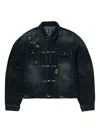 Thug Club Blue Burn Down Denim Jacket In 蓝色