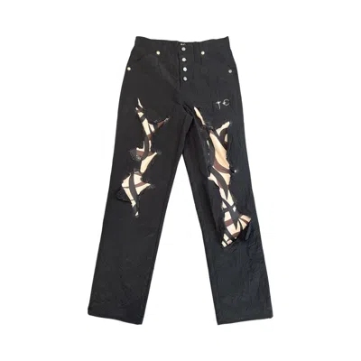 Pre-owned Thug Club Burnt Tribal Camo Pants 'black' | Men's Size 2