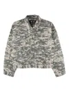Thug Club Camouflage-print Jacket In Grau