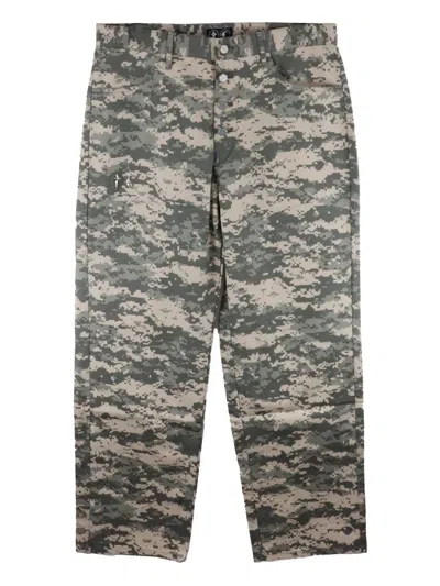 Thug Club Hose Mit Camouflage-print In Grau