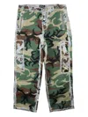 Thug Club Camouflage-print Trousers In Grün