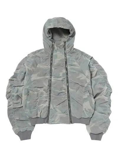 Thug Club Clouded Double Flying Bio Jacket In Gray