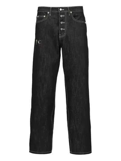 Thug Club Cotton Jeans In Black