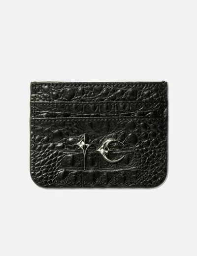 Thug Club Crocodile Card Holder In Black