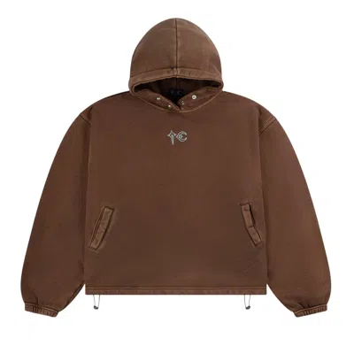 Pre-owned Thug Club Devil Peace Patch Hoodie 'brown' | Men's Size 2