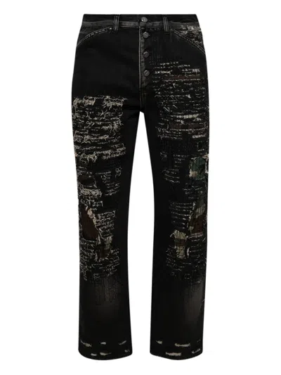 Thug Club Distressed Jeans In Black